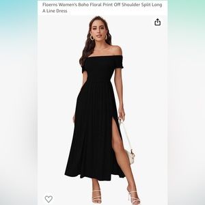 Women’s black off the shoulder summer dress